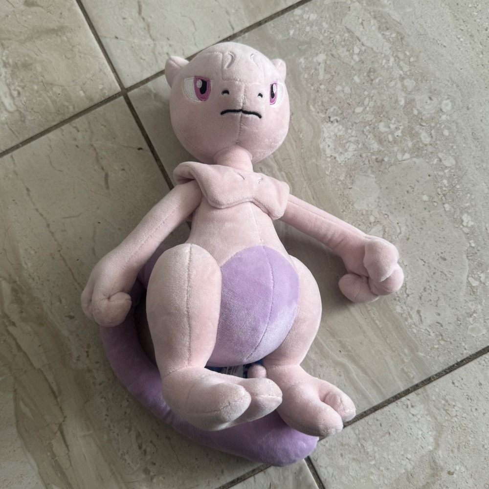Pokemon Mewtwo Plush Pocket Monsters Nintendo Pink Purple Stuffed Toy NWT